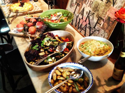 Troubadour salad bar