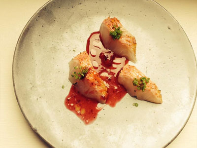 Red Mullet Sashimi, Blood Orange & 