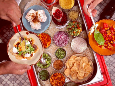 Eat chaat delivered on a trolley  image