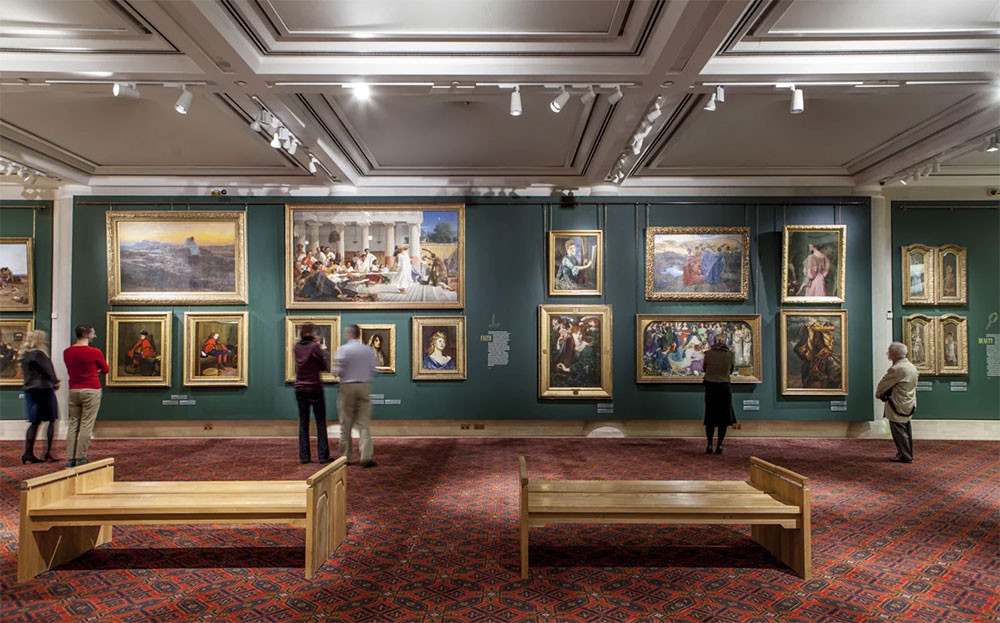 Browse art by the masters in a medieval gallery picture