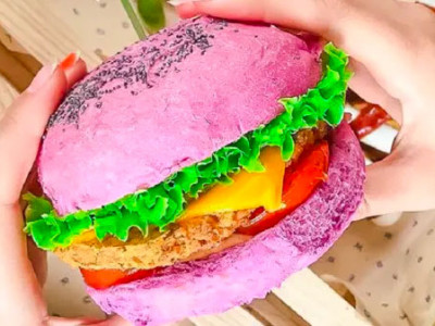 Eat day glo vegan burgers  image