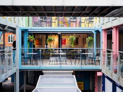 Eat at London's first restaurant in a shopping container image