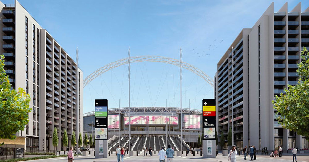 Wembley Park Unveils Newly Restored 1948 Olympics Plaque and New 2021 Olympic Steps Plaque on London's iconic Olympic Way picture