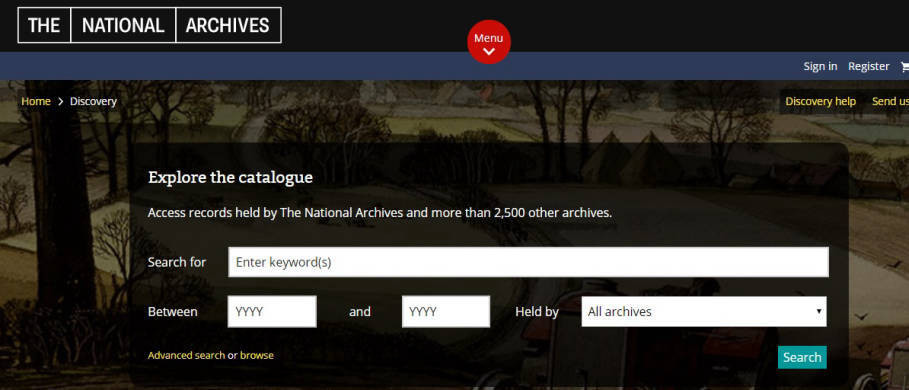 Top Level Tips: Using The National Archives' catalogue image