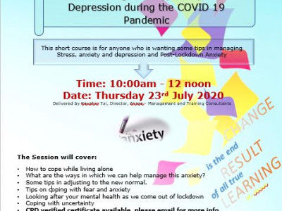 Anxiety, Worry and Depression during the COVID 19 Pandemic image