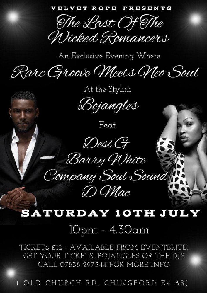 Rare Grooves and Soul Night at Bojangles in Chingford! image