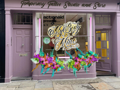 ActionAid’s  #MyBodyIsMine pop-up temporary tattoo studio in Carnaby image
