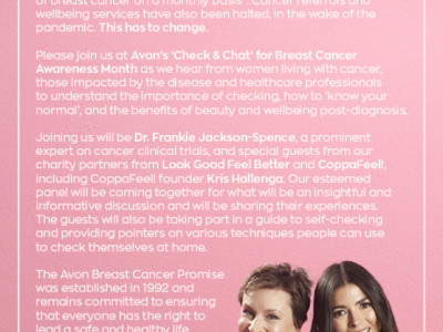 Avon’s Virtual Check & Chat for Breast Cancer Awareness Month image