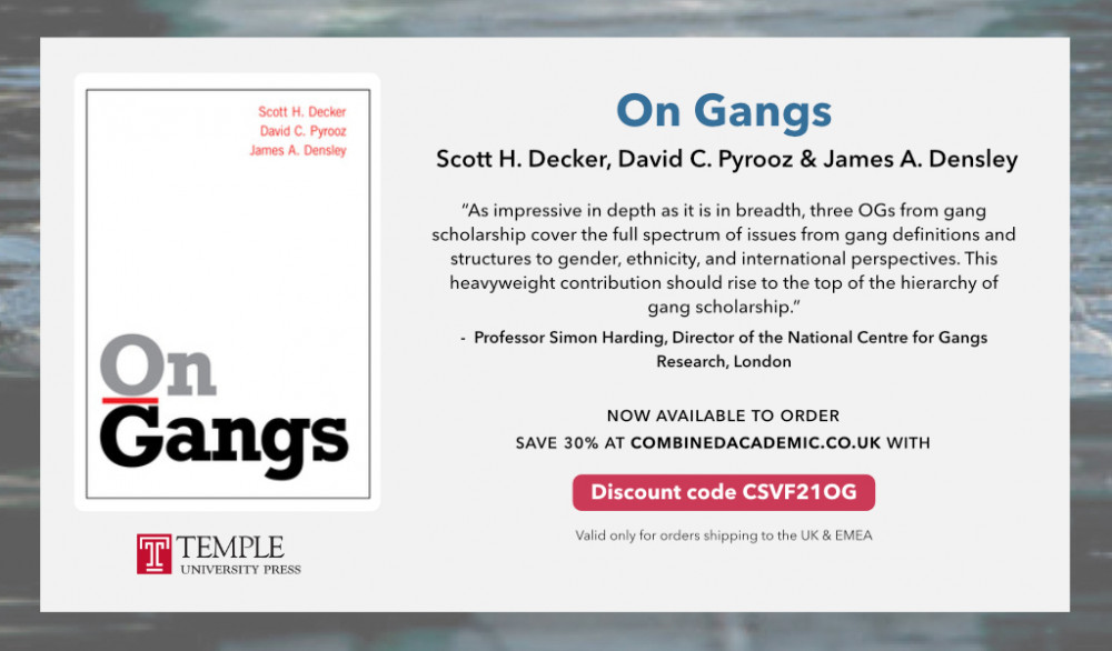 Book Launch – ‘On Gangs’ by Scott Decker, David Pyrooz and James Densley image