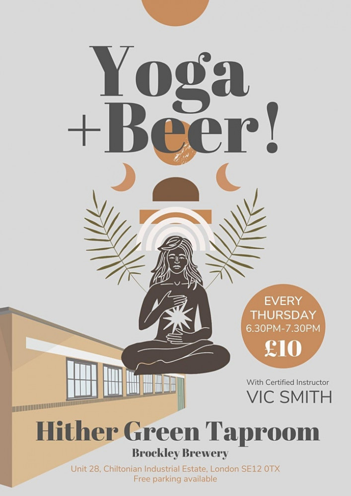 Yoga +Beer! At Hither Green Taproom (Brockley Brewery) image