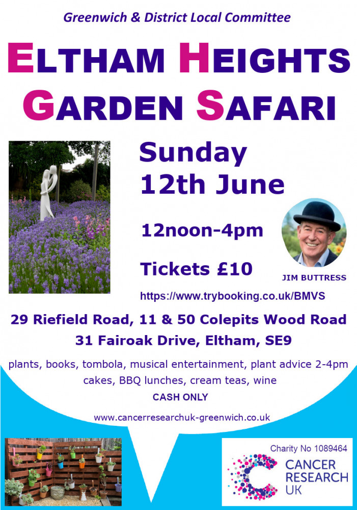 Eltham Heights Garden Safari in aid of Cancer Research UK image
