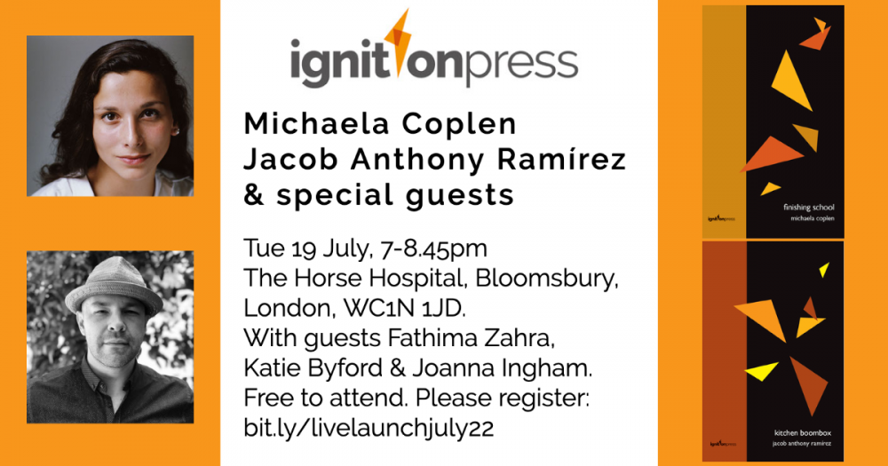 ignitionpress launches poetry by Michaela Coplen and Jacob Anthony Ramírez image