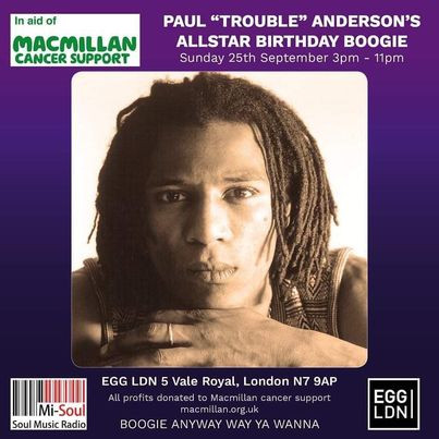 Paul "Trouble" Anderson's Allstar Macmillan Birthday Boogie image