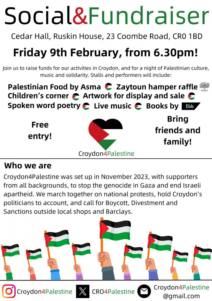 Community Social & Fundraiser - Palestine image