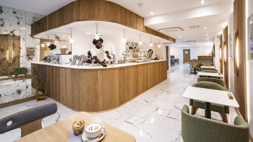 Mod bar coffee counter at Demitasse London in Wimbledon