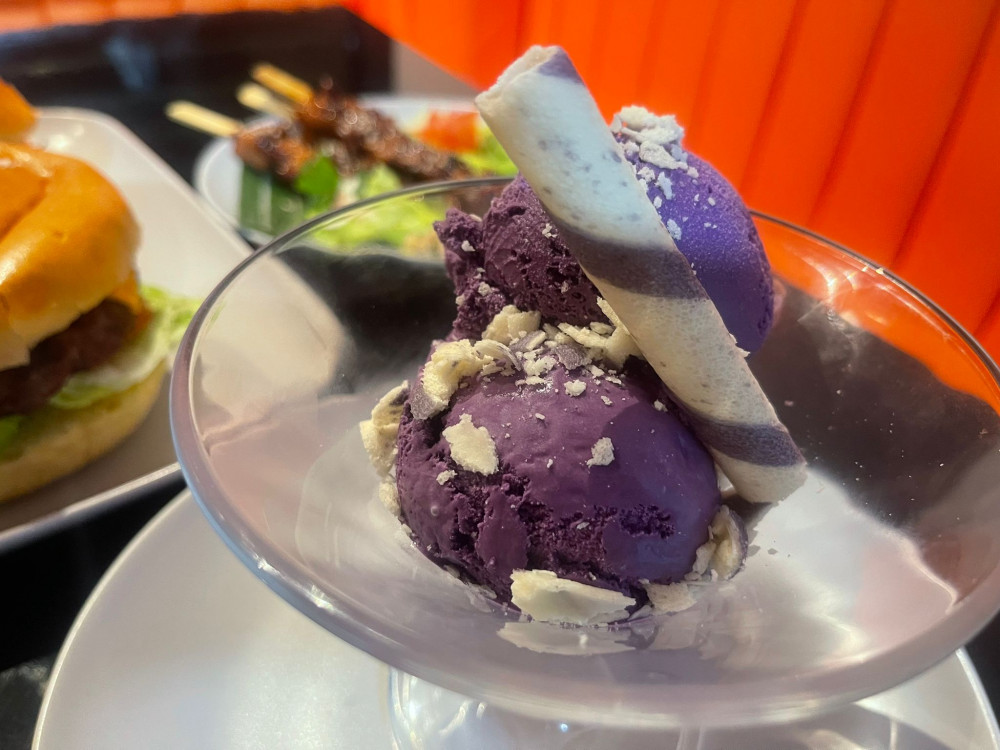 Ube ice cream only at Marlons of Epsom