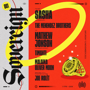 DIARY DATE: SASHA RETURNS TO MINISTRY OF SOUND NEXT SATURDAY image