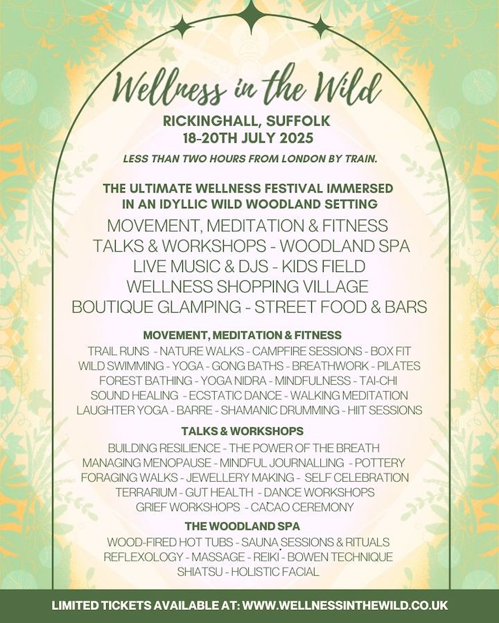 DATE FOR THE DIARY: WELLNESS IN THE WILD FESTIVAL COMES TO SUFFOLK THIS SUMMER image