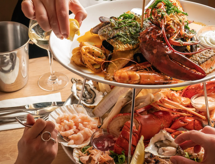 SERVING UP A SPREAD AT THE SEAFOOD BAR image